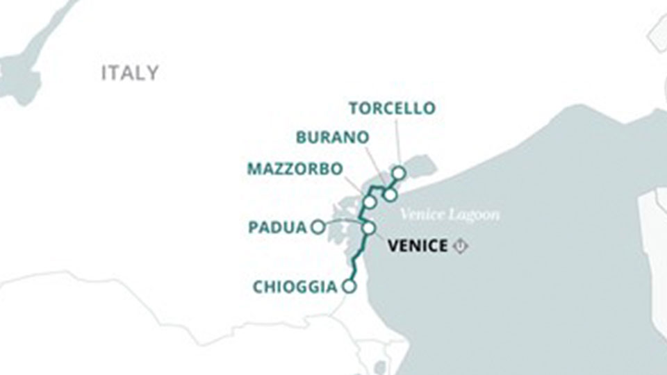 Venice & Jewels of Veneto map