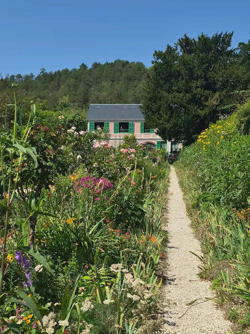 Colourful flower gardens at Claude Monet’s home in Giverny, Normandy, France