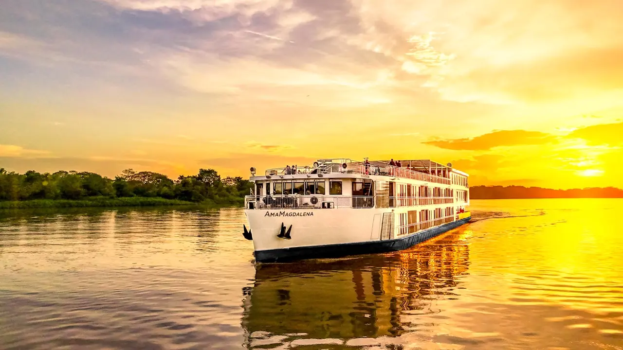 AmaWaterways ship in Colombia